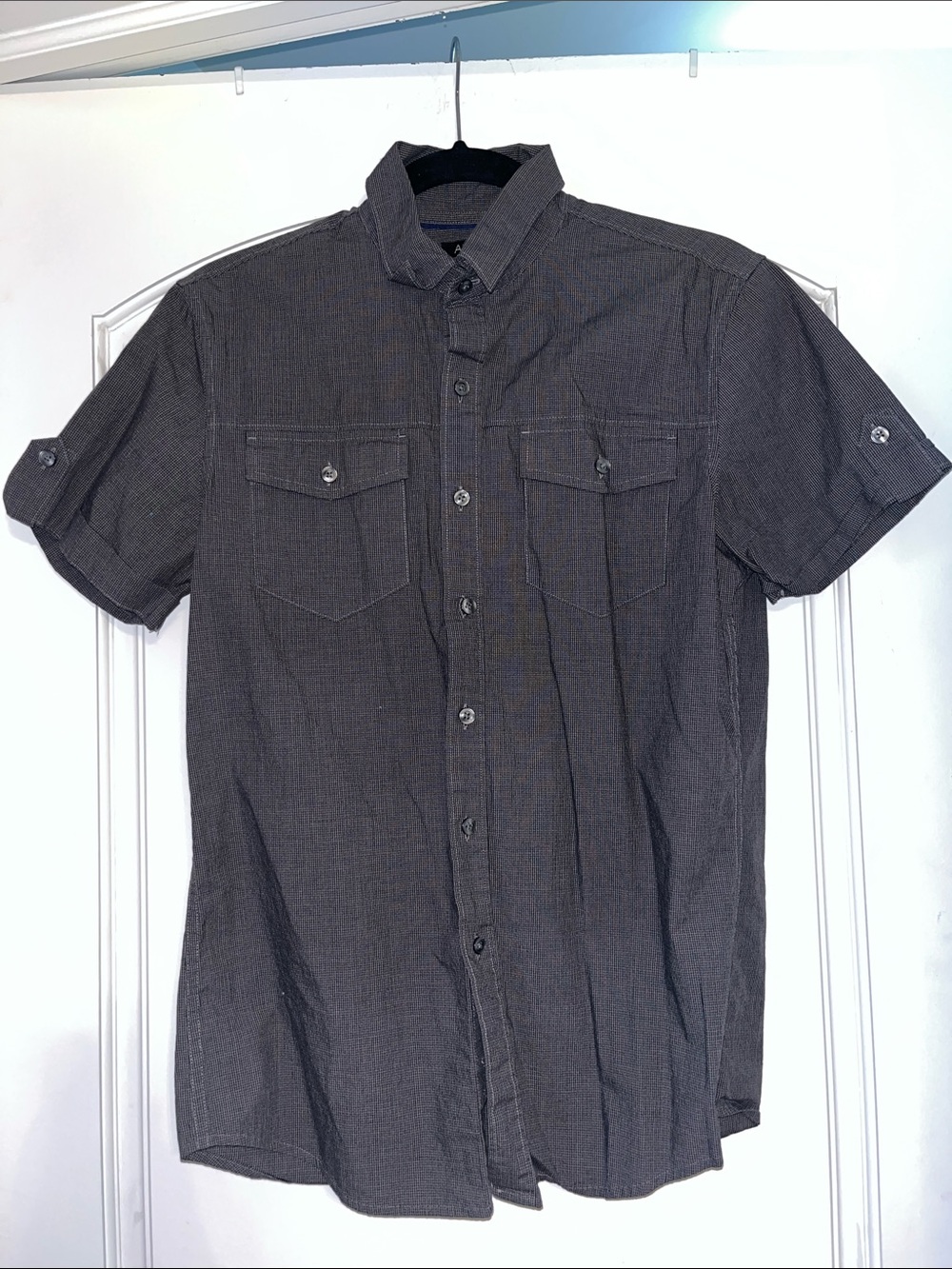 Apt. 9 Short Sleeve Button-Down Shirt in Charcoal